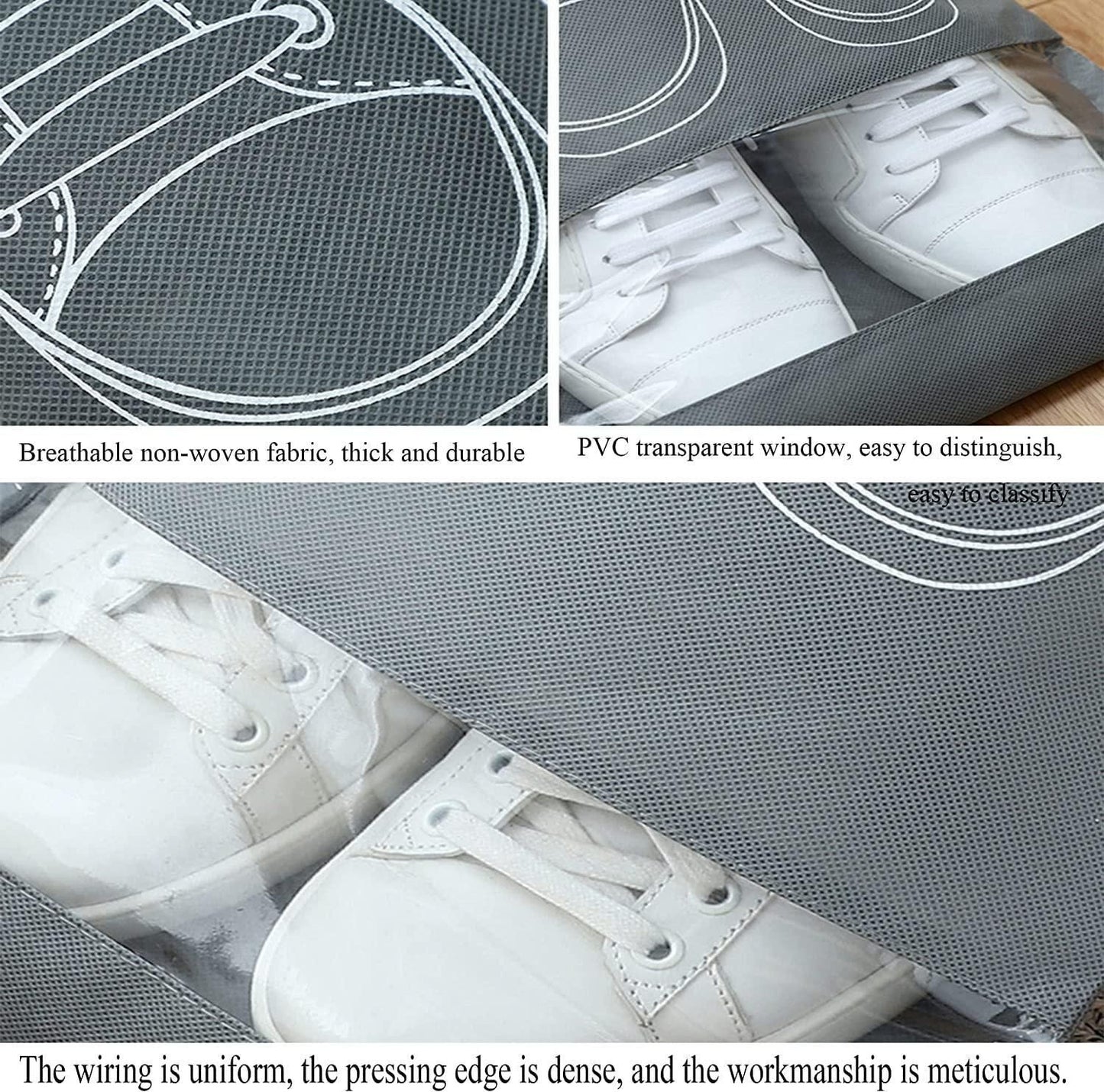 Shoe Bag - Transparent Window Portable Travel Dust-Proof 5 Shoe Bags