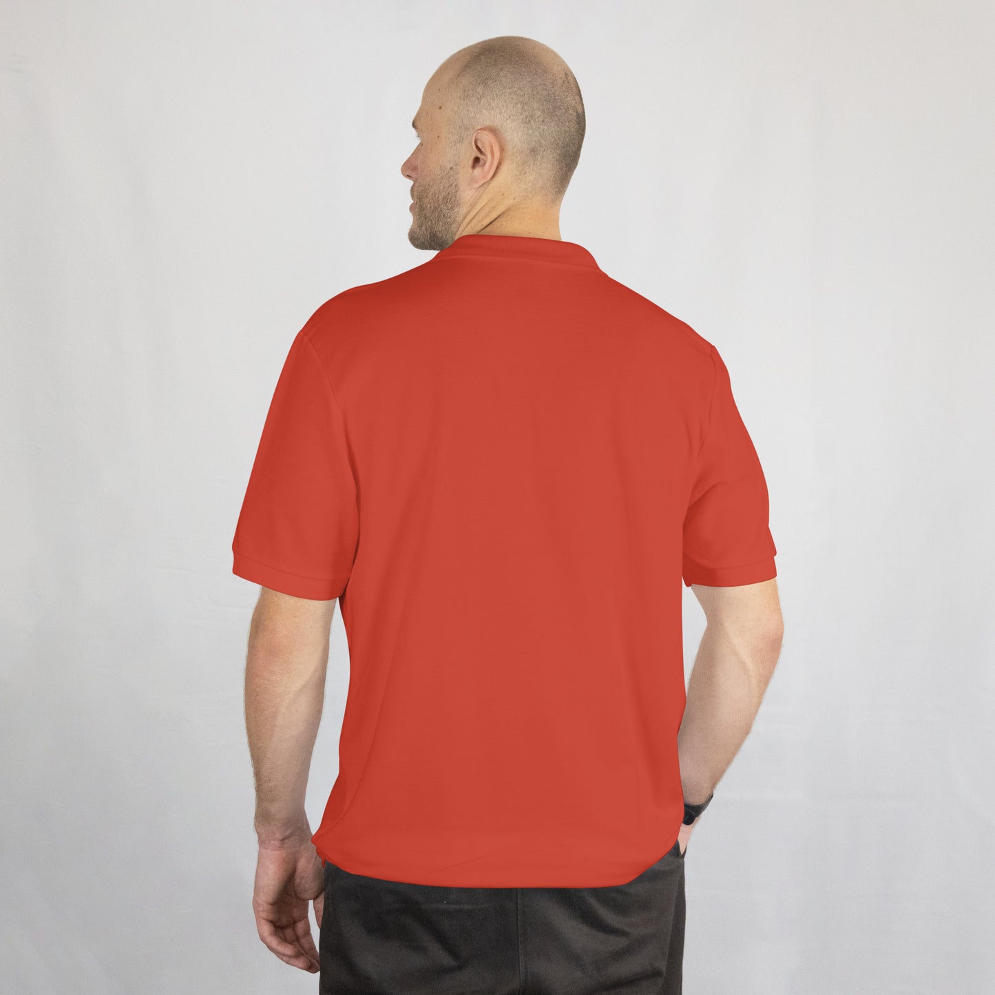 Mens Polo Plain BRICK RED T-shirt