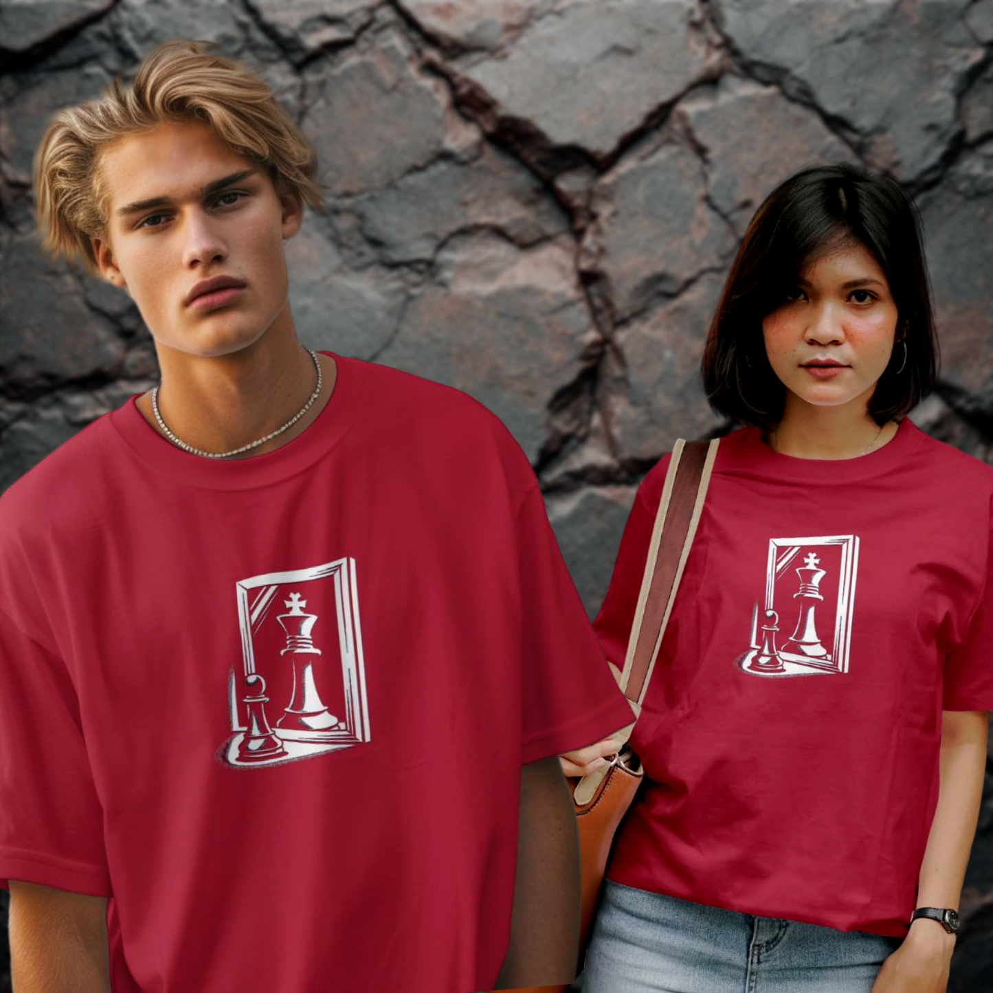 Chess Design Oversized Classic Unisex T shirt
