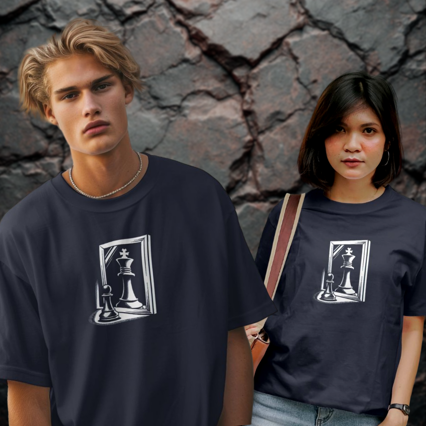 Chess Design Oversized Classic Unisex T shirt