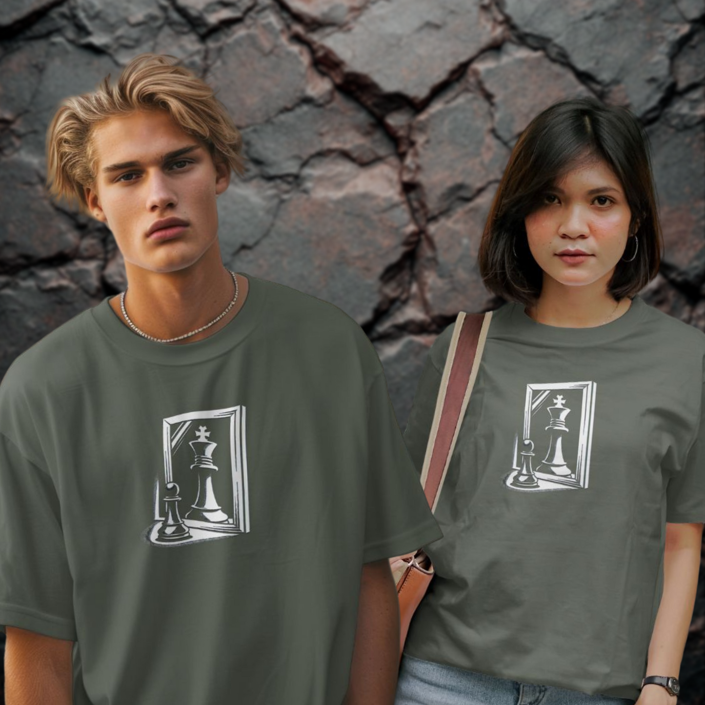 Chess Design Oversized Classic Unisex T shirt