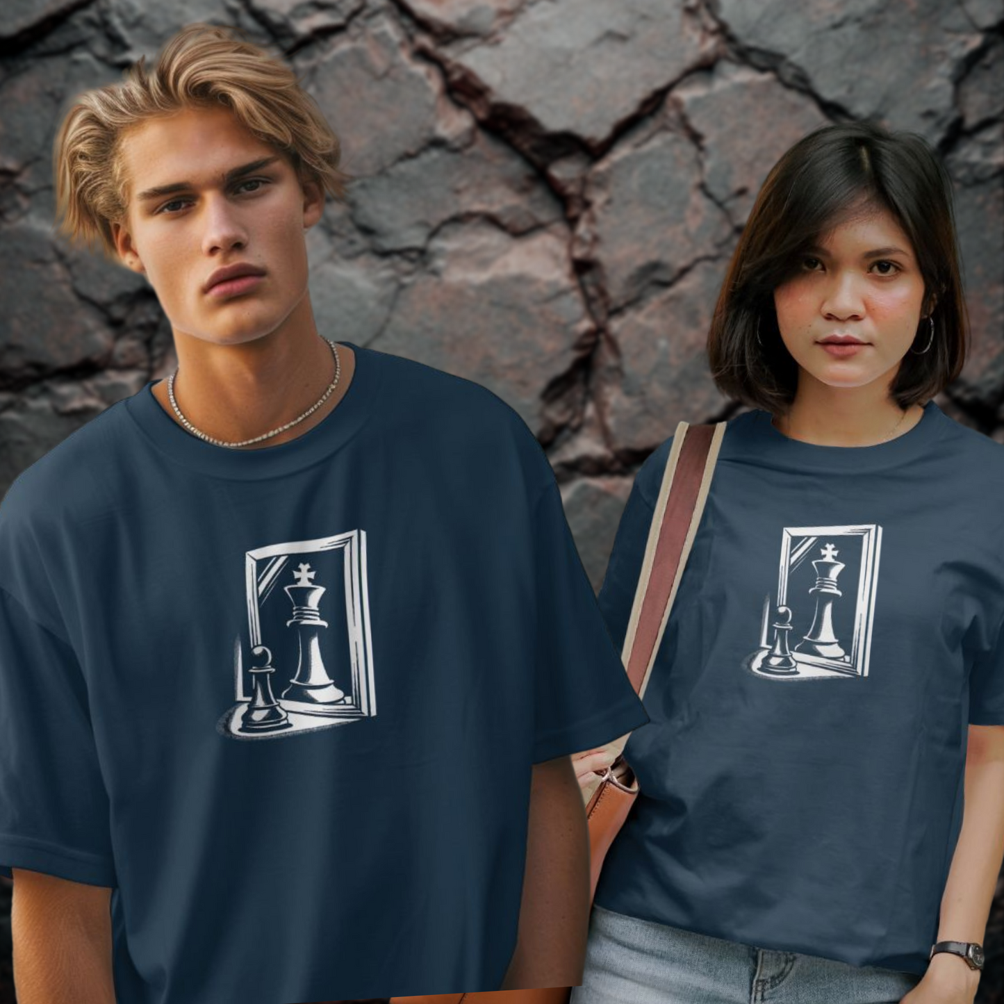 Chess Design Oversized Classic Unisex T shirt