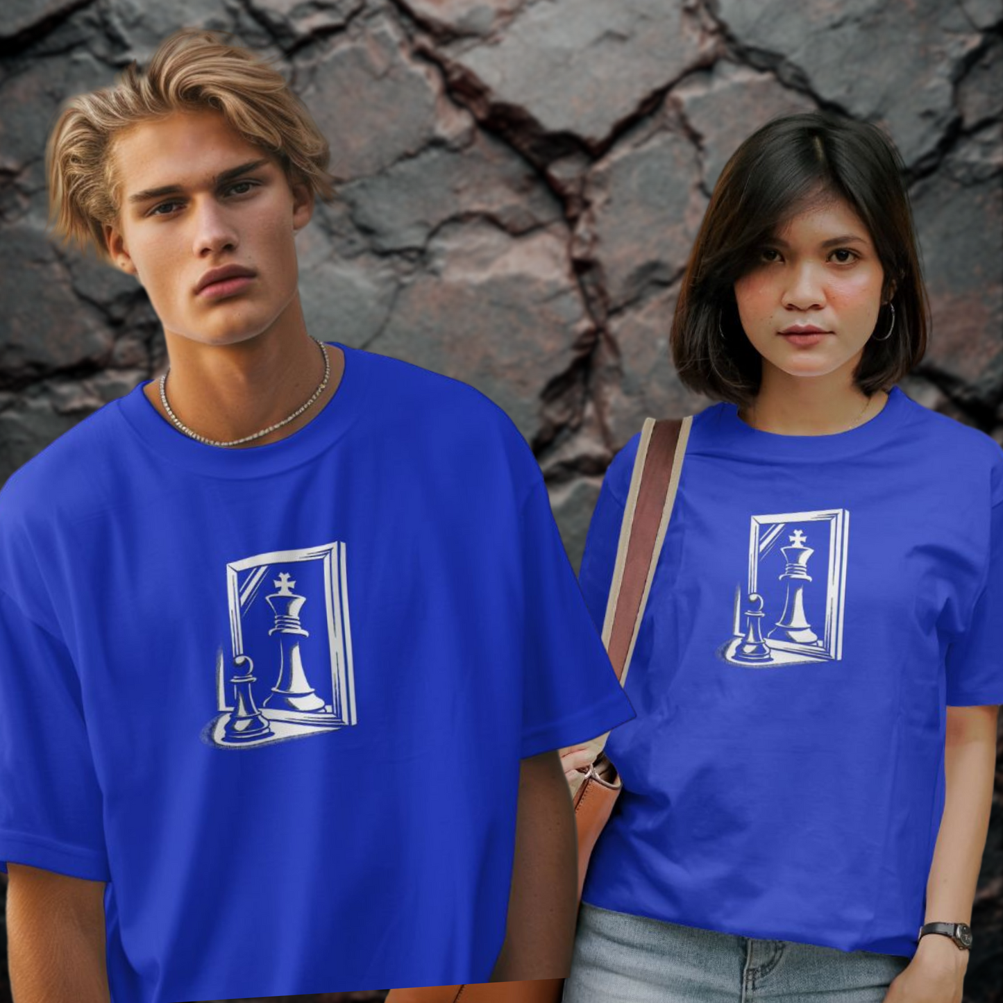 Chess Design Oversized Classic Unisex T shirt