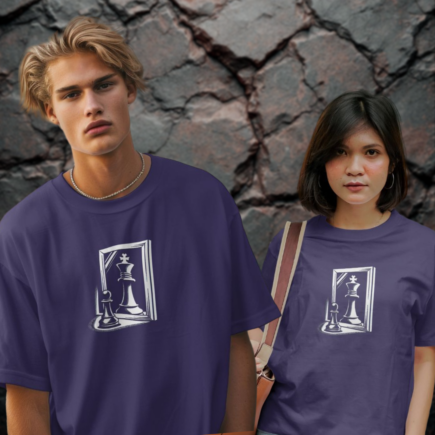 Chess Design Oversized Classic Unisex T shirt