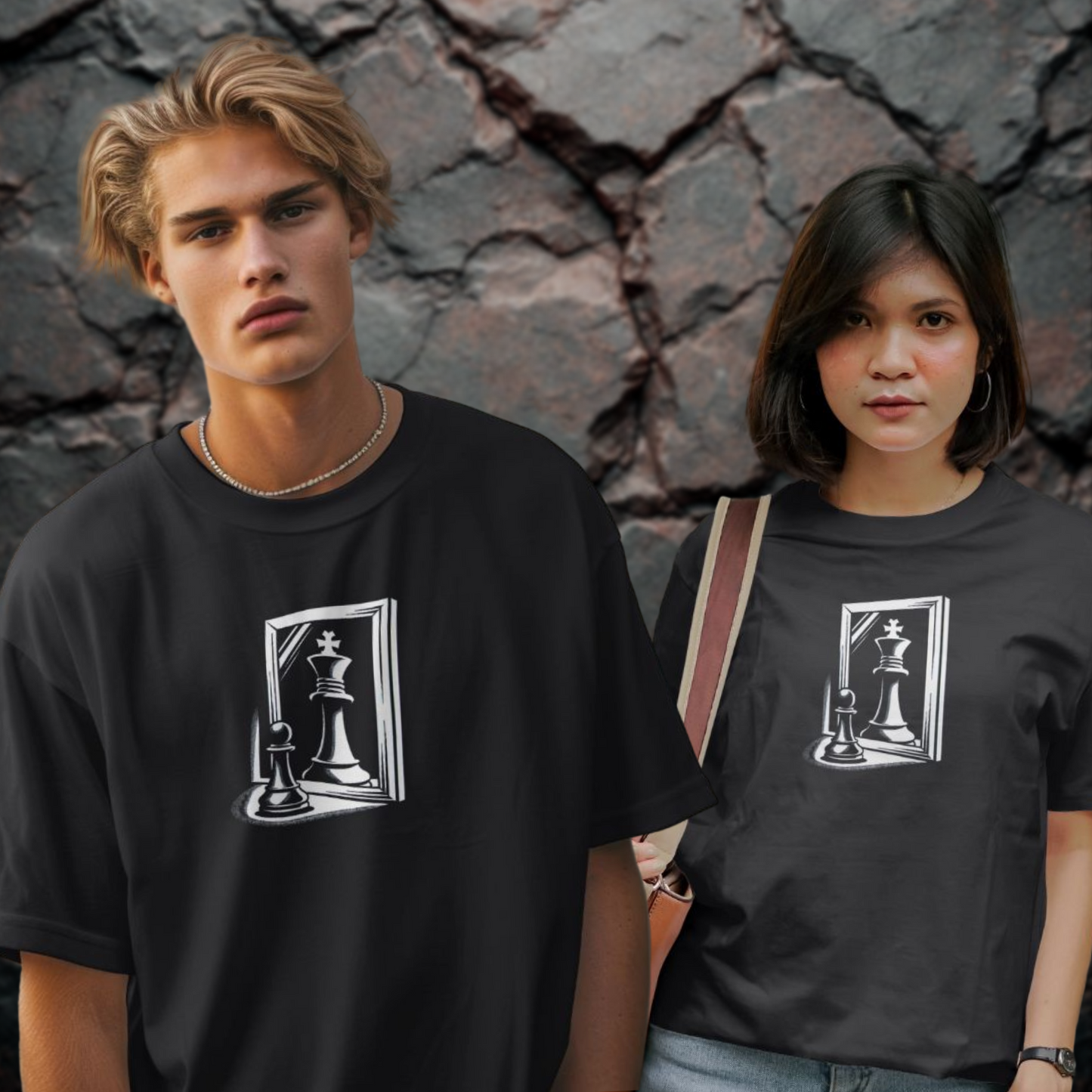 Chess Design Oversized Classic Unisex T shirt