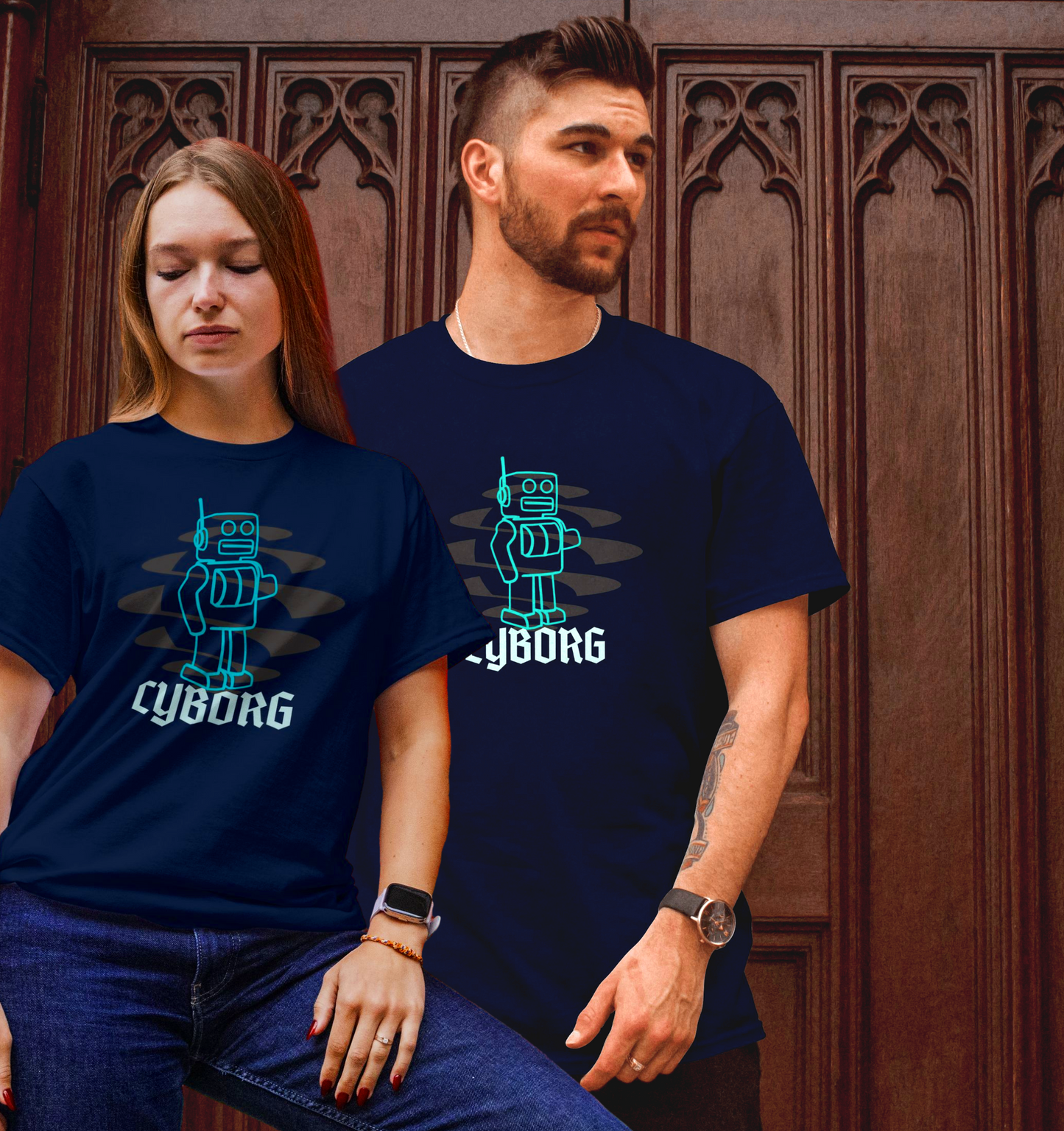 Robot Cyborg Unisex Oversized T shirt