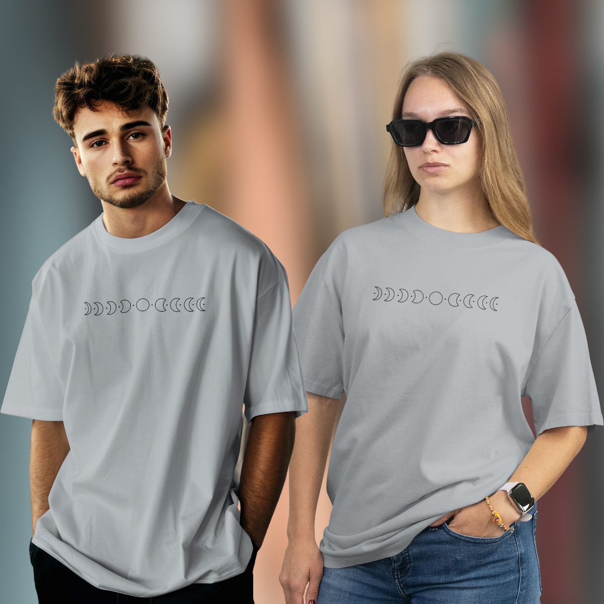 MOON PHASE Unisex Oversized T-shirt