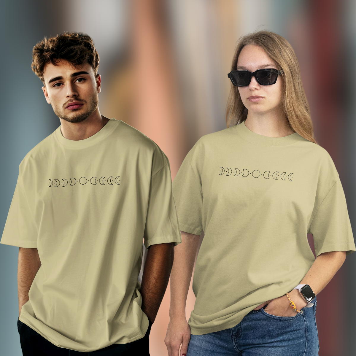 MOON PHASE Unisex Oversized T-shirt