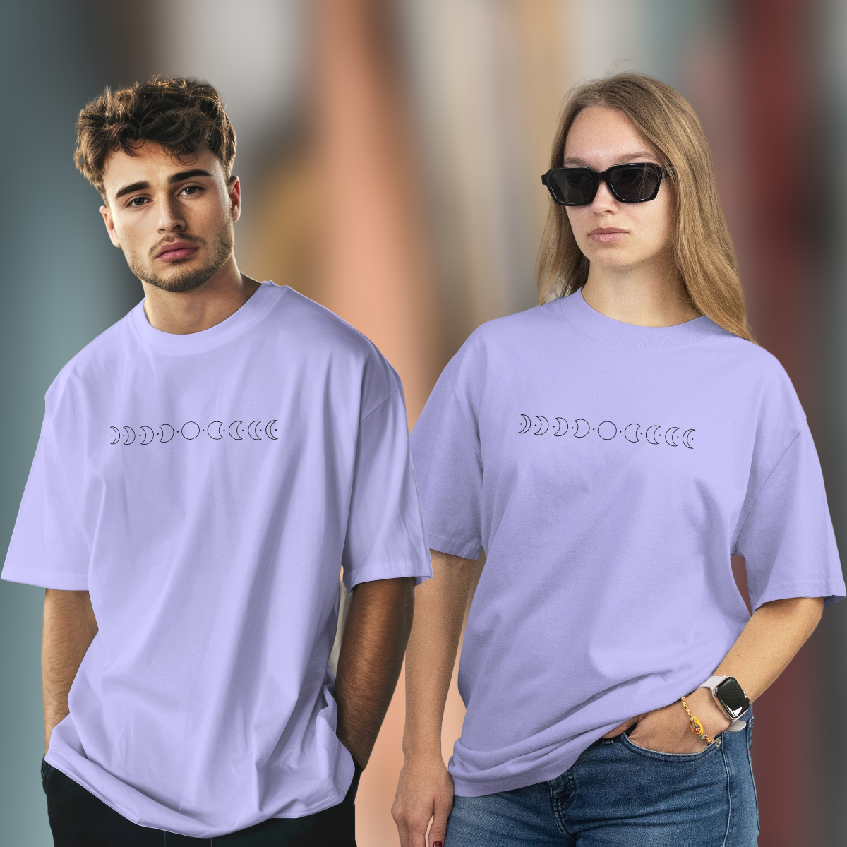 MOON PHASE Unisex Oversized T-shirt