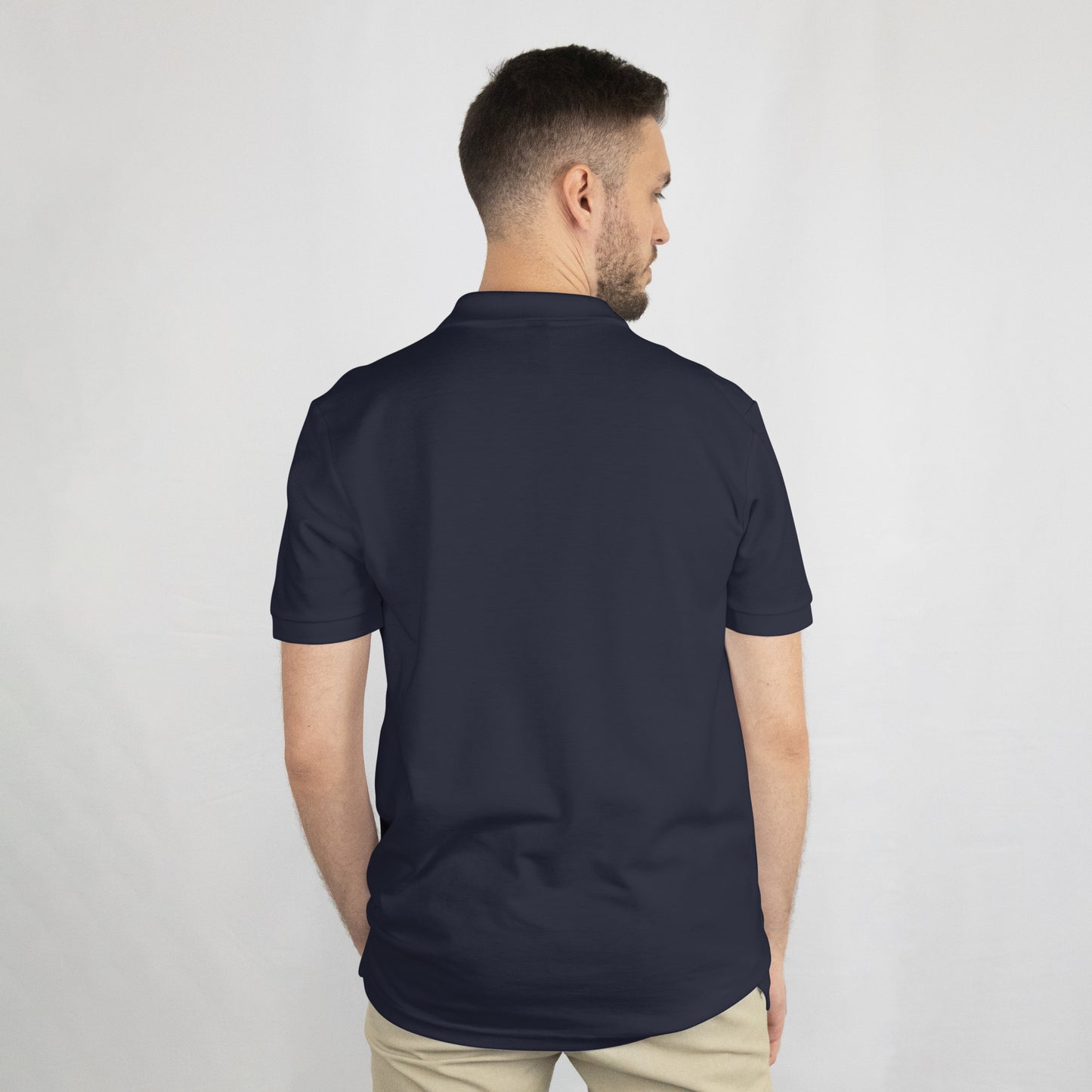 Mens Polo Plain NAVY BLUE T-shirt