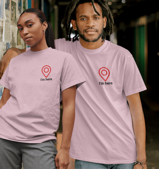 Stylish Minimalistic Location Design Unisex oversized T-shirt