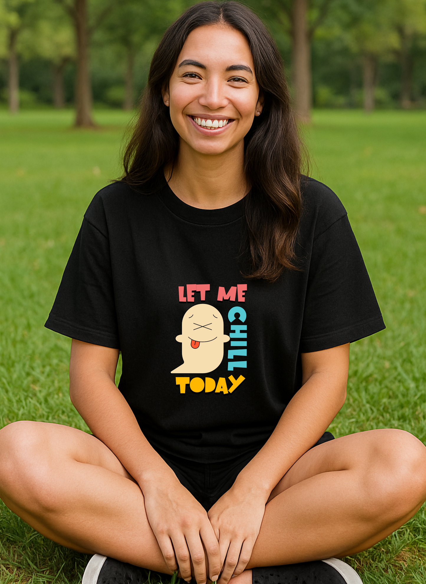 Unisex Oversized T-Shirt - "Let Me Chill Today" | Funny Graphic Tee