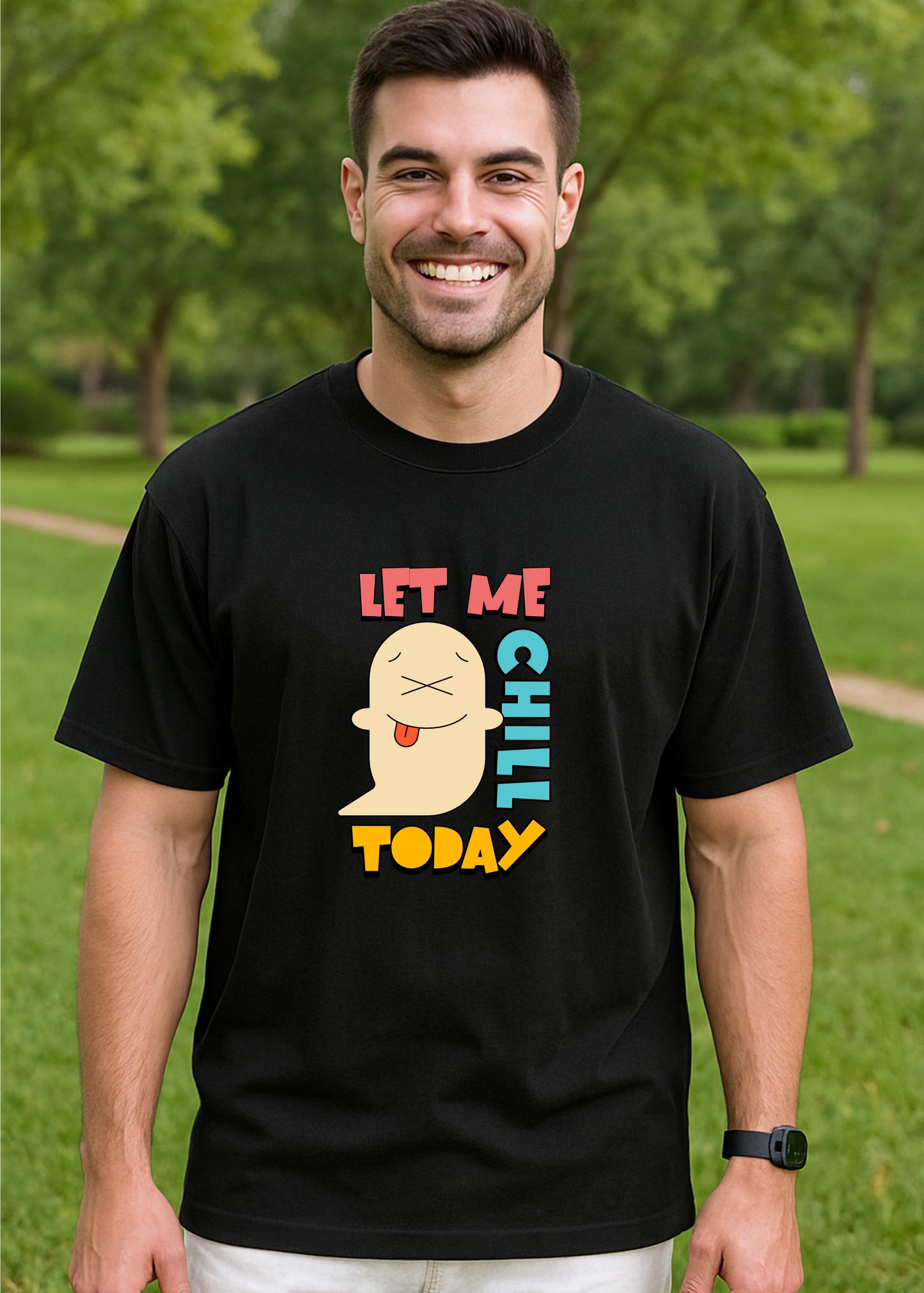 Unisex Oversized T-Shirt - "Let Me Chill Today" | Funny Graphic Tee